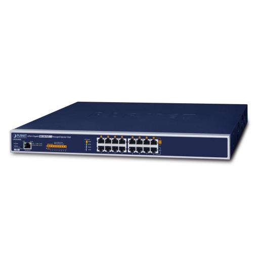 PLANET_UPOE-800G Inyector HUB Adminsitrable Ultra PoE 802.3af/at 8 puertos Gigabit Potencia 400W