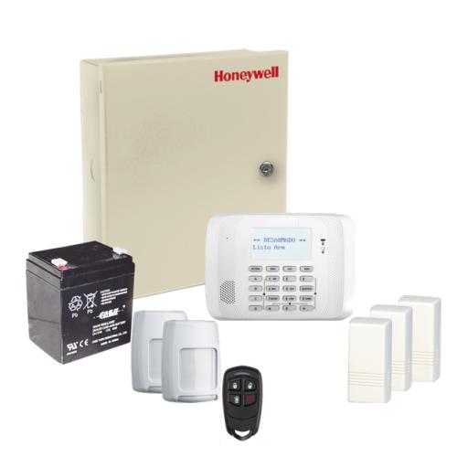 HONEYWELL HOME RESIDEO Kit inalámbrico / Panel VISTA48LA con teclado 6162RF receptor inalámbrico / 3 contactos 5816 / 2 PIR 5800PIR / 1 Llavero inalambrico / Bateria y Transformador