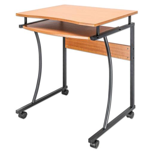 [MANHATTAN_207812] Escritorio compacto con bandeja deslizable para teclado Manhattan.