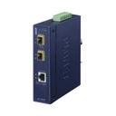 Planet Convertidor de Medios Industrial de 1 Puerto Ethernet 10/100/1000 Base-T a 2 Puertos SFP 100/1000/2500 Base-X