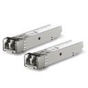 Ubiquiti Networks UFiber Módulo SFP, transceptor MiniGibic MultiModo 1.25 Gbps, distancia 550m, conectores LC, paquete de 2 piezas