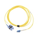 Siemon Jumper de Fibra Óptica Monomodo (OS2), XGLO, LC/UPC-SC/UPC Duplex, OFNR, Color Amarillo, 3 Metros