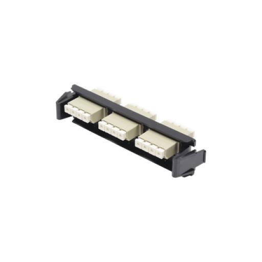 Siemon Placa acopladora de Fibra Óptica Quick-Pack, Con 3 Conectores LC Quad (12 Fibras), Para fibra Multimodo, Beige