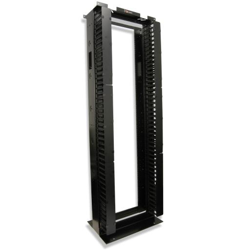 Siemon Rack de Aluminio System de 7ft x 19in, 45UR, Con organizadores verticales, conexión de tierra y accesorios de montaje