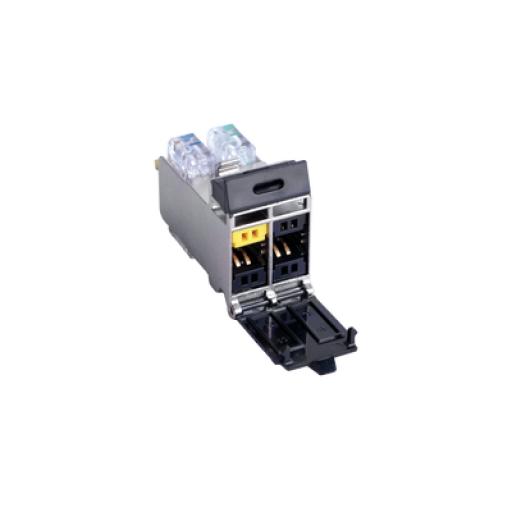 Siemon Jack TERA Categoria 7A, Con puerta protectora, Para aplicaciones de servicios compartidos, Color Negro