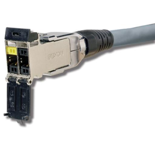 Siemon Jack TERA Categoria 7A, Con puerta protectora, Para aplicaciones de servicios compartidos, Color Negro