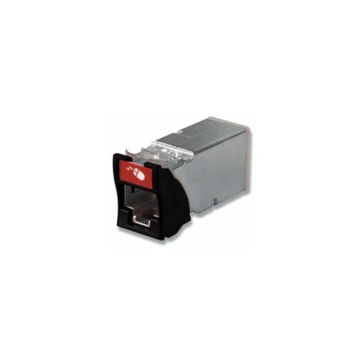 [SIEMON_Z6A-S01] Siemon Jack Z-MAX Cat6A, Blindado, Montaje híbrido en Placa de Pared (Plano y Angulado), Color Negro