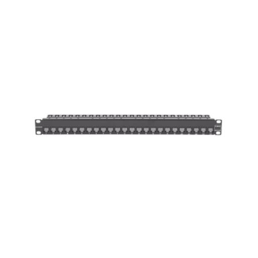Siemon Patch Panel Z-MAX de 24 puertos, Blindado, Precargado con Jacks Categoria 6A, Plano, 1UR