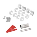 CAME Kit de mástil para barreras GARD8 / Incluye 2 secciones tubulares de 4m / Incluye tiras reflejantes / Incluye unión central