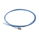 Siemon Patch Cord "Skinny" Cat6A Blindado S/FTP, 5ft, Diámetro Reducido 28 AWG, Color Azul