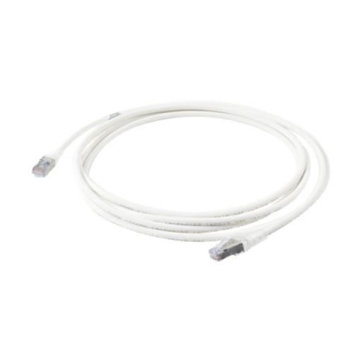 Siemon Patch Cord "Skinny" Cat6A Blindado S/FTP, 10ft, Diámetro Reducido 28 AWG, Color Blanco