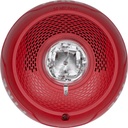 System Sensor Bocina con Lámpara Estroboscópica, Montaje en Techo, Color Rojo, Nuevo Diseño Moderno y Elegante y Menor Consumo de Corriente