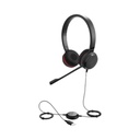 Jabra Jabra Evolve 30 Duo con conexión USB / 3.5mm, micrófono con cancelación de ruido y controlador en el cable con botones e indicadores LED (5399-829-309)