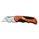 Klein Tools Navaja Multiusos Plegable de Uso Rudo con Botón de Expulsión y Cortacables.