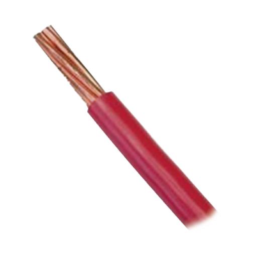 Indiana Cable Eléctrico 10 awg  color rojo,Conductor de cobre suave cableado. Aislamiento de PVC, auto extinguible. BOBINA 100 MTS
