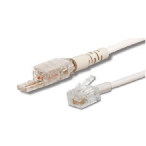 Siemon Patch Cord TERA Cat5e 10/100BASE-T, de 1 par y conector modular, LS0H, Color Negro, 1 metro