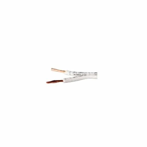 ( Venta x metro ) Cable POD de 2 x 18 AWG, Uso INTERIOR, Blanco para aplicaciones en alarmas y sistemas de automatización