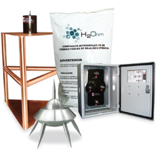 Total Ground Kit de Pararrayo con Punta con Diámetro de Protección de 200 metros. 
