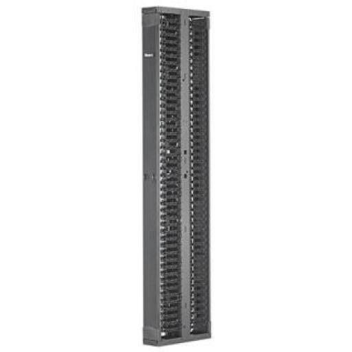 [PANDUIT_PR2VD06] Panduit Organizador Vertical PatchRunner™, Doble (Frontal y Posterior), Para Rack Abierto de 45 Unidades, 6in de Ancho, Color Negro