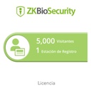 ZKTeco Licencia para ZKBiosecurity permite la gestion de 5 mil visitantes y 1 estacion de registro
