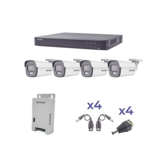 [HIKVISIONDIGITALTECHNOLOGY_KH1080P4BC] Hikvision Digital Technology KIT COLORVU TURBOHD 1080p / DVR 4 Canales / 4 Cámaras Bala (exterior) lente 2.8mm / Fuente de poder profesional / Transceptores de video y Accesorios de corriente