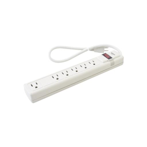 Surtek Multicontacto con Supresor de Picos 450 Joules, Voltaje de Entrada: 127 Vca NEMA 5-15P, Con 6 Salidas NEMA 5-15R.