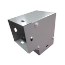 CHAROFIL Derivación codo horizontal de 90 grados 100 x 100 mm, fabricado en lámina de acero al carbón