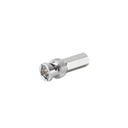 RF Industries Conector BNC Macho de Ensamble Roscable (Hex.) en Sentido de las Manecillas de Reloj para Cable Coaxial RG-59/U, Níquel/ Oro/ Delrin.