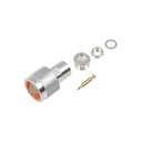 RF Industries Conector N Macho de Rosca para Cables RG-8/X, LMR-240, BELDEN 9258, Plata / Oro / Teflón.