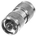 RF Industries Adaptador Barril en Línea de Conector N Macho a N Macho, Plata/ Oro/ Teflón.