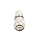 RF Industries Adaptador en Línea, de Conector TNC Macho a BNC Hembra, Níquel /Oro /Teflón.