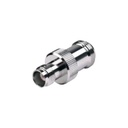 RF Industries Adaptador en Línea de Conector TNC Hembra a N Hembra, Níquel/ Oro/ Teflón.
