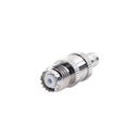 RF Industries Conector Mini-UHF Hembra en Línea, de Anillo Plegable para Cable Coaxial RG-8/X, 9258, LMR-240, Níquel/ Plata/ Teflón.