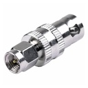 RF Industries Adaptador en Línea de Conector SMA Macho a BNC Hembra, Níquel/ Oro/ Teflón.
