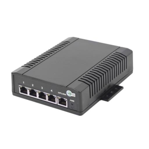 Tycon Systems Switch para Aplicación Solar, 4 Puertos PoE 802.3 af/at 10/100/1000 Mbps y un Puerto de Datos, Entrada 12-24 Vcc