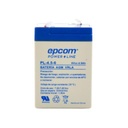 Epcom Batería 6 Vcc / 4.5 Ah / UL / Tecnología AGM-VRLA / Para uso en equipo electrónico Alarmas de intrusión / Incendio/ Control de acceso / Video Vigilancia / Terminales F1.