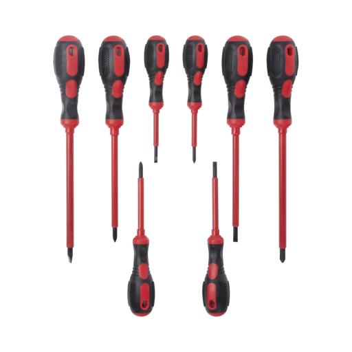 Epcom Juego de 8 Desarmadores con Aislante para Electricistas.