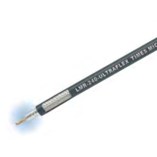 Times Microwave Systems Metro de Cable Coaxial RG-8/X LMR240 de Baja Pérdida, 50 Ohms