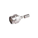 RF Industries Conector N Macho Hex, de Anillo Plegable y Pin Cautivo para cables RG-8/X, LMR-240, Ni/Au/Teflón.