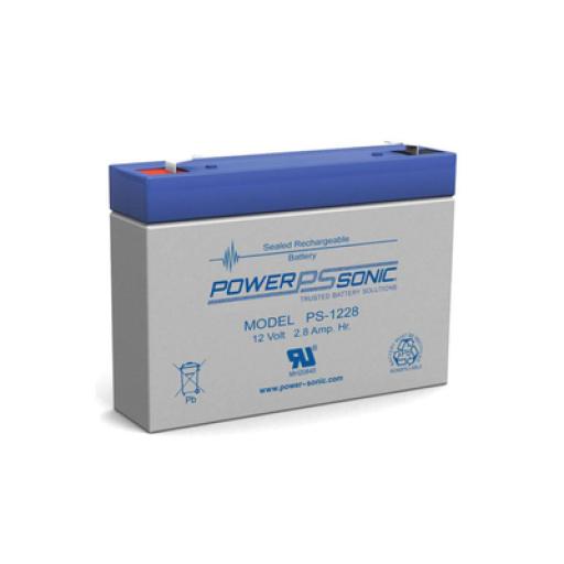 Power-Sonic Batería 12V, 2.8AH, Para Respaldo, Tecnologías AGM/VRLA, 5 Años Vida Útil, Terminales F1, Reconocida UL 
