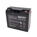 Epcom Batería 12 Vcc / 18 Ah / UL / AGM-VRLA / Retardante a la flama / Para uso en equipo electrónico,Alarmas de intrusión / Incendio/ Control de acceso / Video Vigilancia / Terminales tipo M5 ( HEX ) / Cargador recomendado CHR-80.