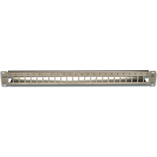 Siemon Patch Panel TERA-MAX Blindado de 24 Puertos, Modular, Plano, Compatible con solución TERA o Z-MAX ™, Color Metalico, 1UR