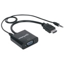 Convertidor HDMI a VGA Manhattan Negro.