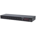 Intellinet Barra multicontactos de 8 salidas para montaje en rack de 19"