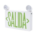 SFire Letrero de Emergencia LED DUAL de SALIDA con Luz de Emergencia/Montaje Universal (pared, lateral o Techo)/Batería de Respaldo Incluida