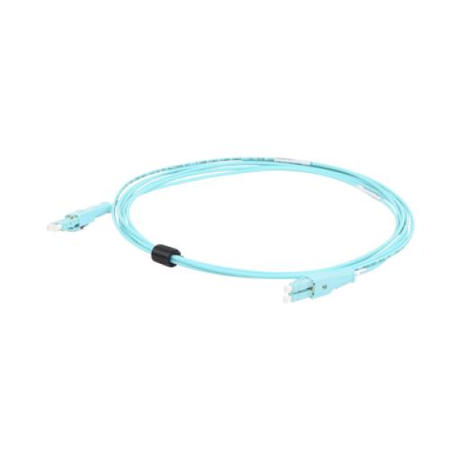 Siemon Jumper de Fibra Óptica BladePatch LC-LC Duplex, Multimodo 50/125 OM4, OFNR, Color Aqua, 3 Metros