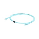 Siemon Jumper de Fibra Óptica BladePatch LC-LC Duplex, Multimodo 50/125 OM4, OFNR, Color Aqua, 3 Metros