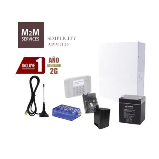 HONEYWELL HOME RESIDEO (1 Año datos ILIMITADO INCLUIDO)  Kit Vista48LA con comunicador MINI012G, Teclado, Gabinete, Batería y Transformador