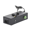 WI-TEK Inyector PoE industrial / Con UPS No-Break / Cuenta con 2 Puertos Gigabit (1 PoE 24/48V pasivo) / Salida DC 12V