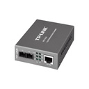 TPLINK Convertidor Multimedia Mono-modo, 1 puerto RJ45 10/100 Mbps, conector de fibra SC, hasta 20 km